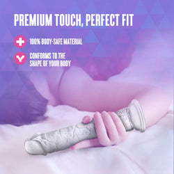 Naturally Yours Glamor Sparkling Dildo Clear 7"