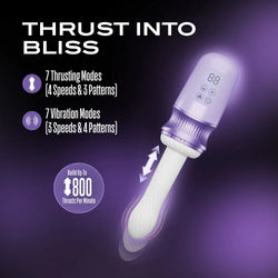 Temptasia Violet Vixen Thrusting Dildo 5.25"