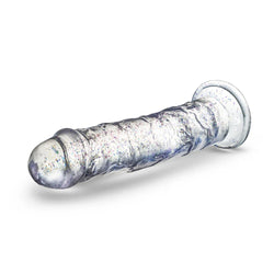 Naturally Yours Glamor Sparkling Dildo Clear 7"
