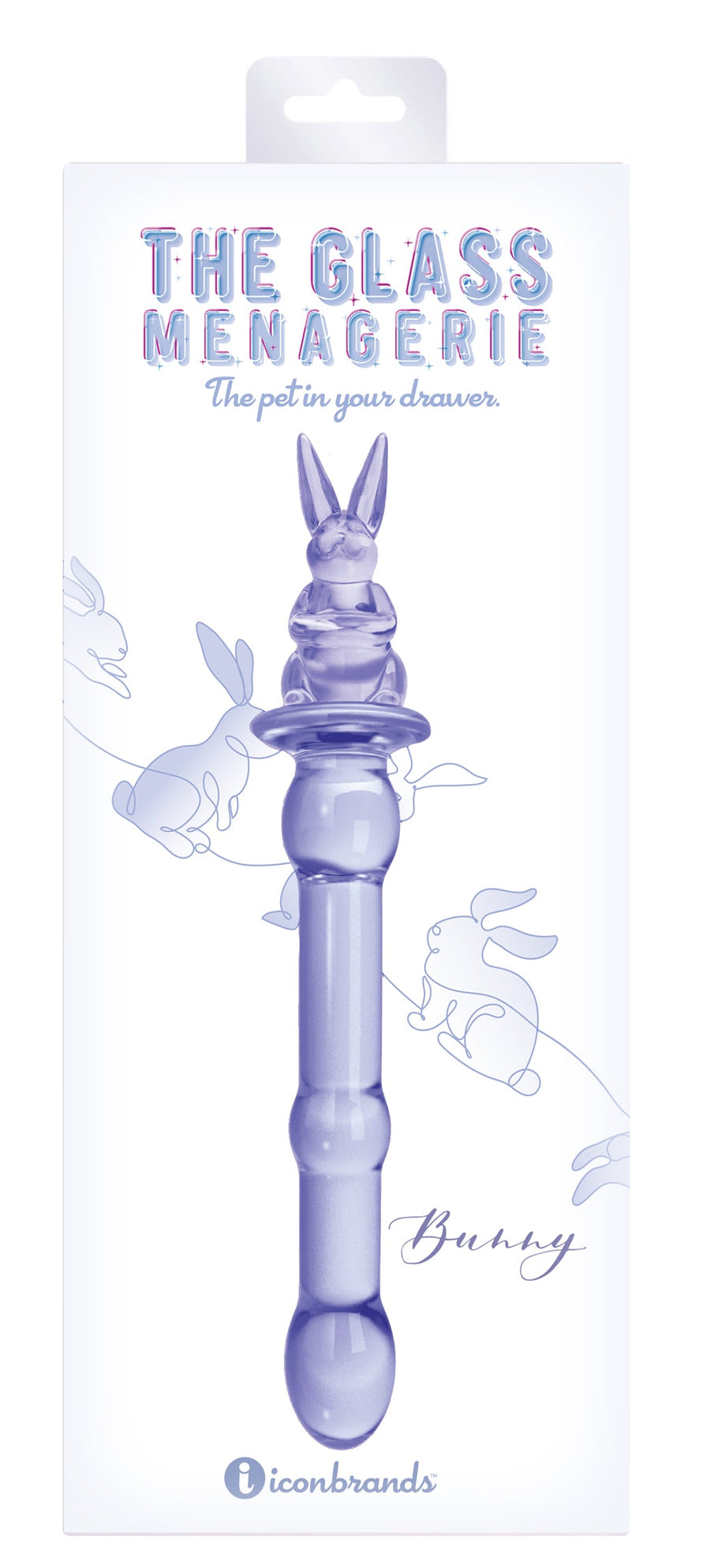 Glass Menagerie Bunny Dildo Purple 7"