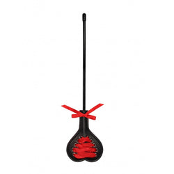 Ouch! Crop Heart Black Red Lace Small