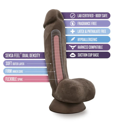 Au Naturel Jerome Realistic Dildo Brown 8.5"