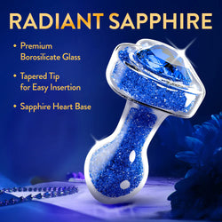 Oh My Gem Prestige Glass Anal Plug Sapphire