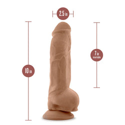 Au Naturel Big Boy Realistic Dildo Mocha 10"