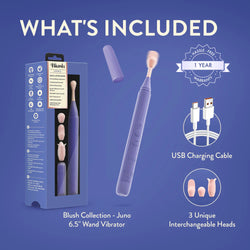Juno Oscillating Wand Vibrator Purple