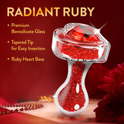 Oh My Gem Lustre Glass Anal Plug Ruby