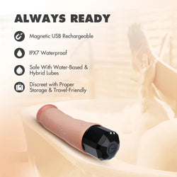 Dr. Skin Dr. Avery Vibrating Dildo Beige 7.5"