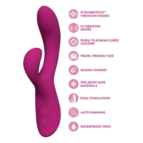 Blush Collection Quinn Rabbit Vibrator Burgundy