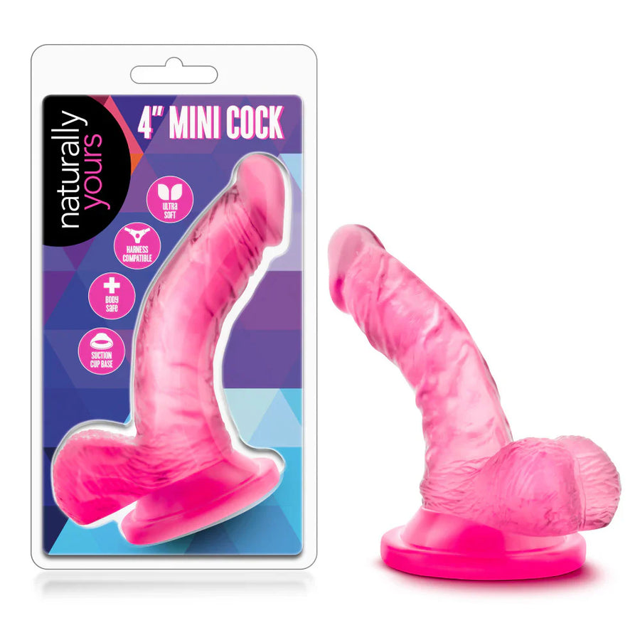 Naturally Yours Curved G-Spot Dildo Pink 4.75"