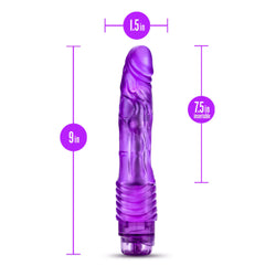 B Yours Vibe #2 Vibrating Dildo Purple 9-Inch