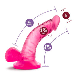 Naturally Yours Curved G-Spot Dildo Pink 4.75"