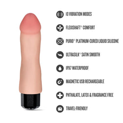 Dr. Skin Dr. Avery Vibrating Dildo Beige 7.5"