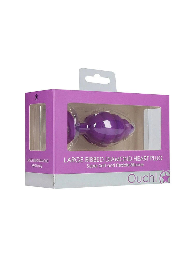 Ouch! Purple Jewel Butt Plug Large