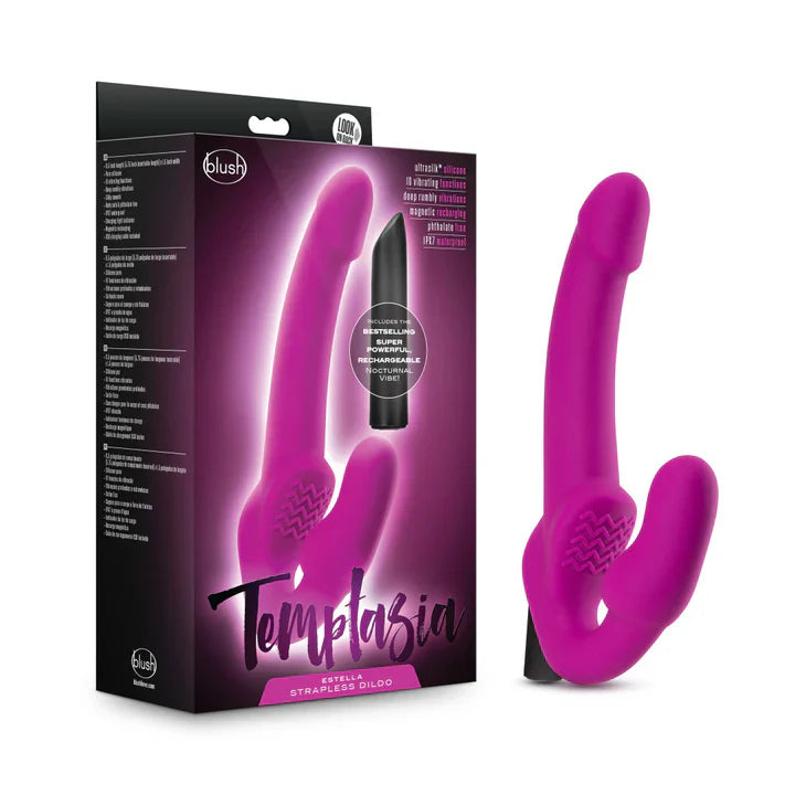 Temptasia Estella G-Spot Vibrating Dildo Pink 9.5"