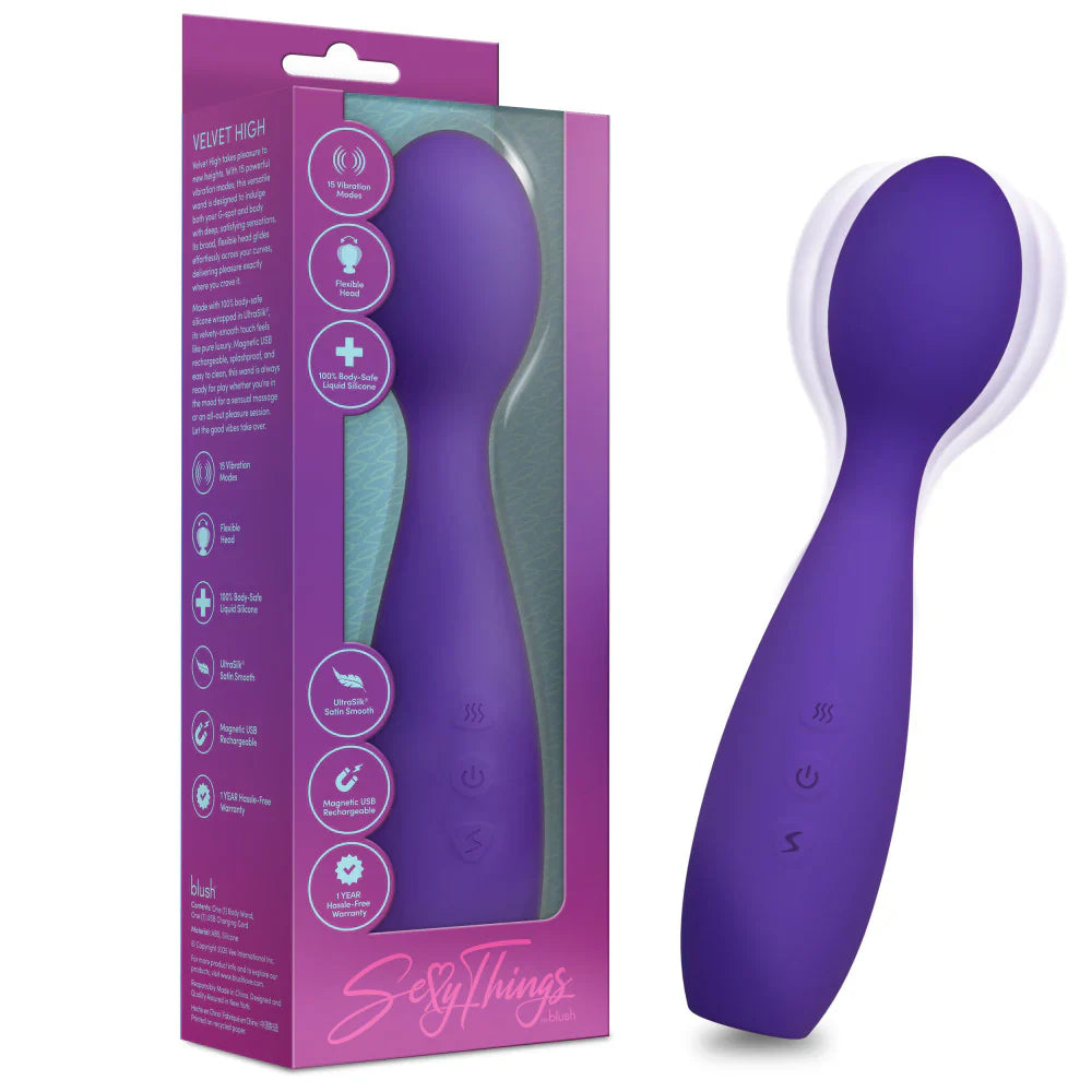 Sexy Things Velvet High Wand Purple 7.5"