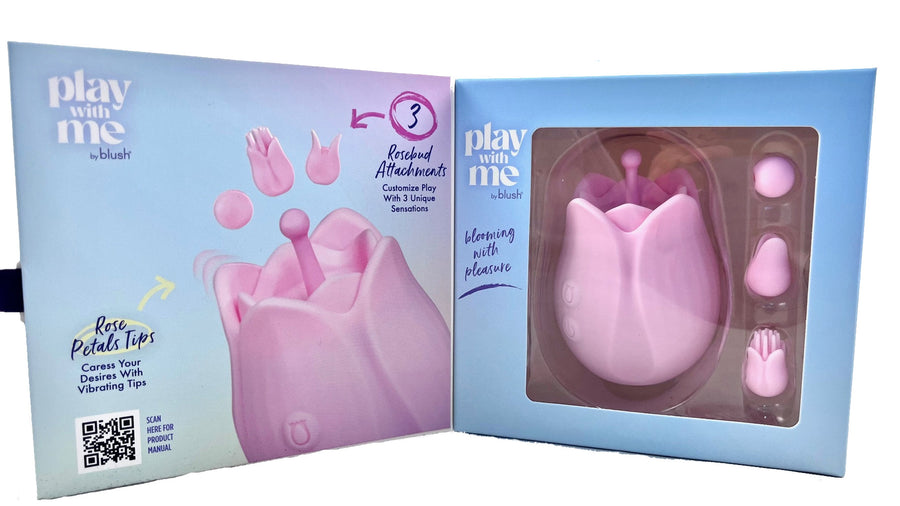 Play With Me Romantic Rose Vibrator Pink