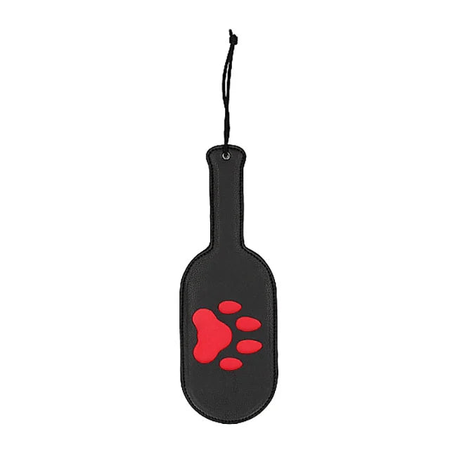Puppy Play Paw Paddle Black Red