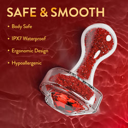 Oh My Gem Lustre Glass Anal Plug Ruby