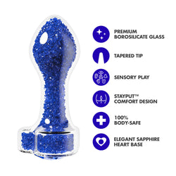 Oh My Gem Prestige Glass Anal Plug Sapphire