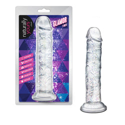 Naturally Yours Glamor Sparkling Dildo Clear 7"