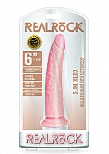 RealRock Slim Dildo Suction Cup 6"