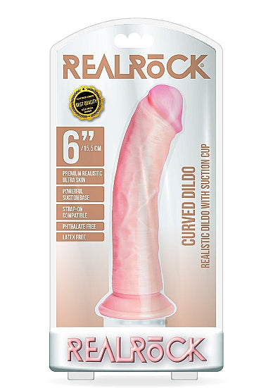 RealRock Curved Dildo Suction Cup 6"