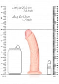 RealRock Curved Realistic Dildo Suction Cup 7"