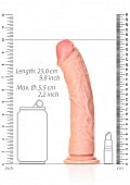 RealRock Curved Realistic Dildo Suction Cup 9"
