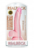 RealRock Curved Realistic Dildo With Balls 7"