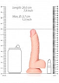 RealRock Curved Realistic Dildo With Balls 7"