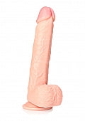 RealRock Straight Realistic Dildo Flesh Color Balls 10"