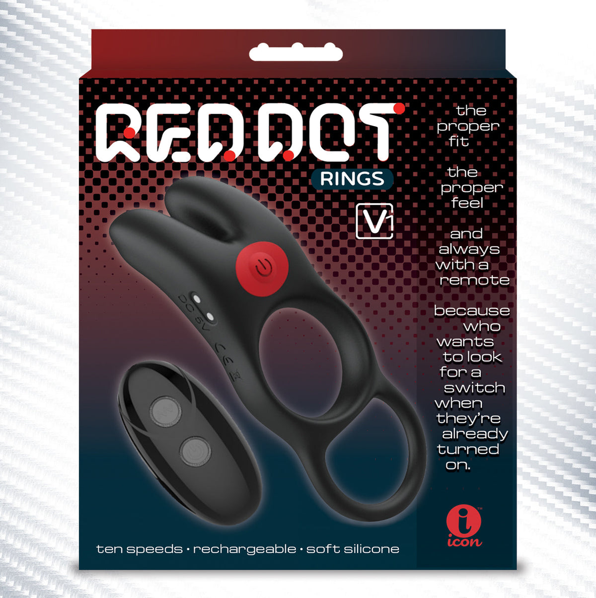 Red Dot Cock Ring V1 Vibrating