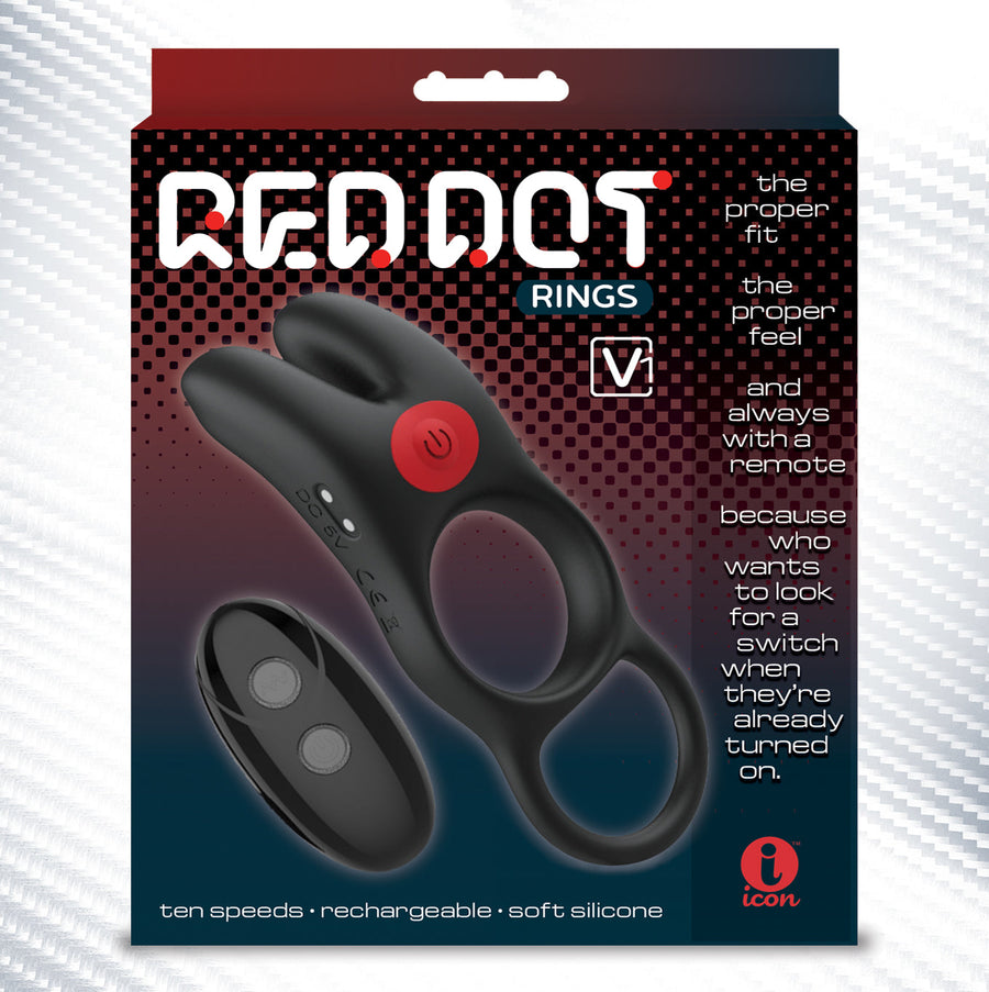 Red Dot Cock Ring V1 Vibrating