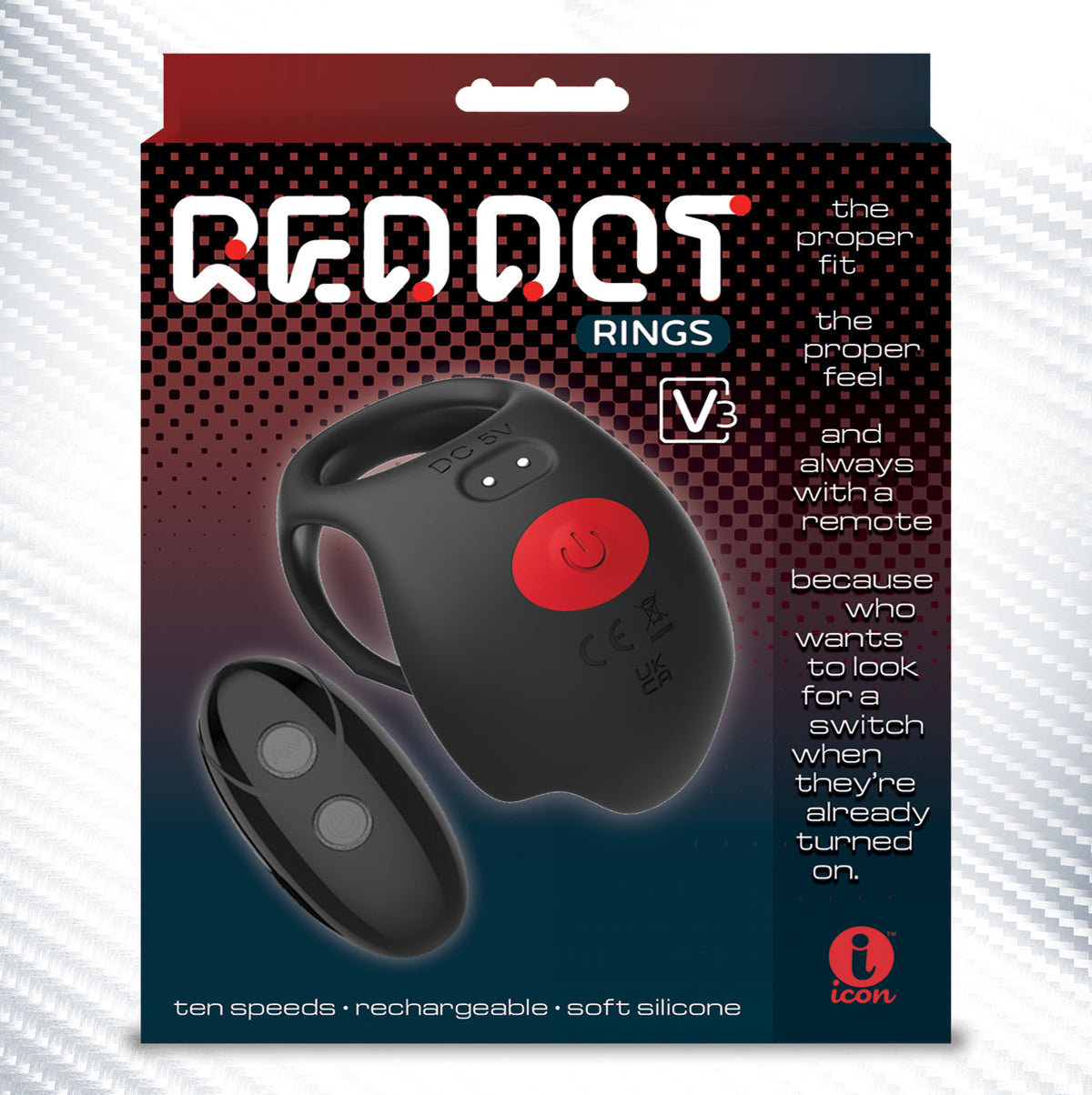 Firm Red Dot Cock Ring V2