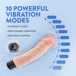 Au Naturel Big Easy Dildo Beige 9"