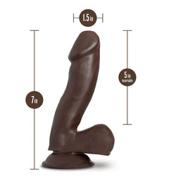 Au Naturel Troy Realistic Dildo Chocolate 6.5"