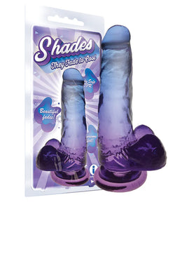 Shades Gradient Dildo Blue & Violet 7"