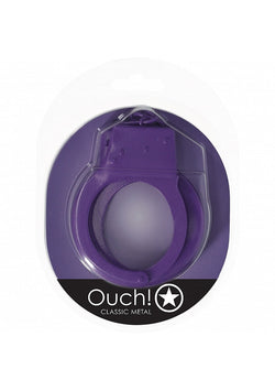 Ouch! Classic Metal Handcuffs Purple