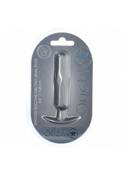 Ouch! Oblong Anal Plug Gun Metal