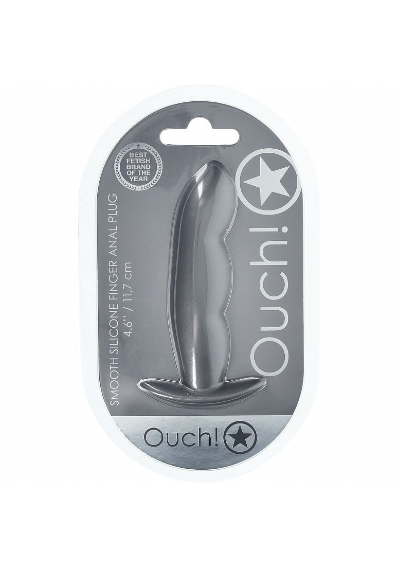 Ouch! Finger Anal Plug Gun Metal