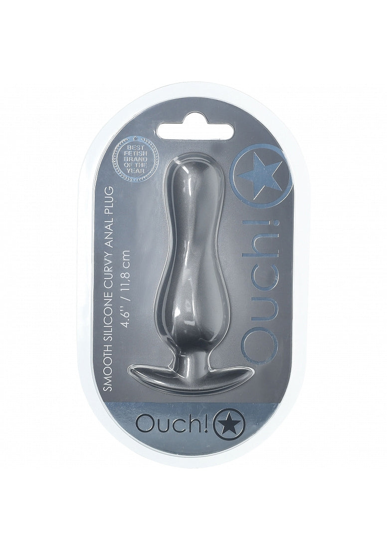 Ouch! Curvy Anal Plug Gun Metal