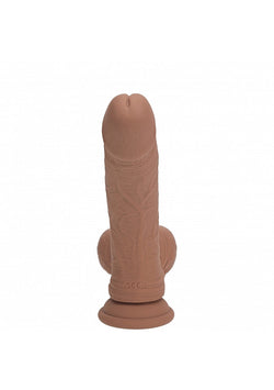 Realrock Dual Layer Vibrating Dildo Tan 7"