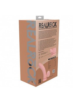 Realrock Dual Layer Rechargeable Vibrating Dildo Flesh 8"