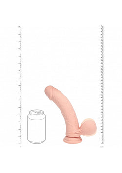 Realrock Dual Layer Rechargeable Vibrating Dildo Flesh 8"