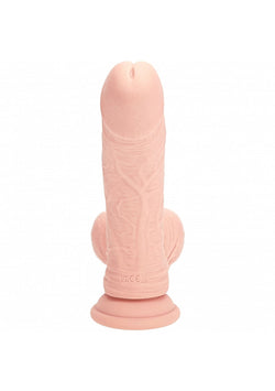 Realrock Dual Layer Rechargeable Vibrating Dildo Flesh 8"