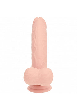Realrock Dual Layer Rechargeable Vibrating Dildo Flesh 8"