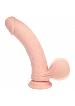 Realrock Dual Layer Rechargeable Vibrating Dildo Flesh 8"