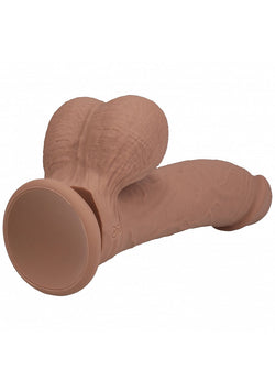 Realrock Dual Layer Vibrating Dildo Warm Tan 8"