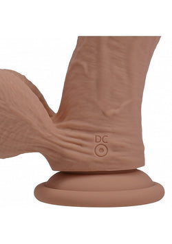 Realrock Dual Layer Vibrating Dildo Warm Tan 8"
