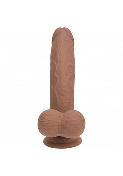 Realrock Dual Layer Vibrating Dildo Warm Tan 8"